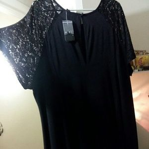 Black knee length dress, 4x